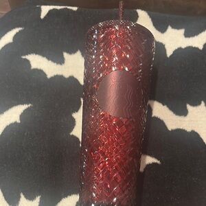 Starbucks Red Glitter Accent Tumbler